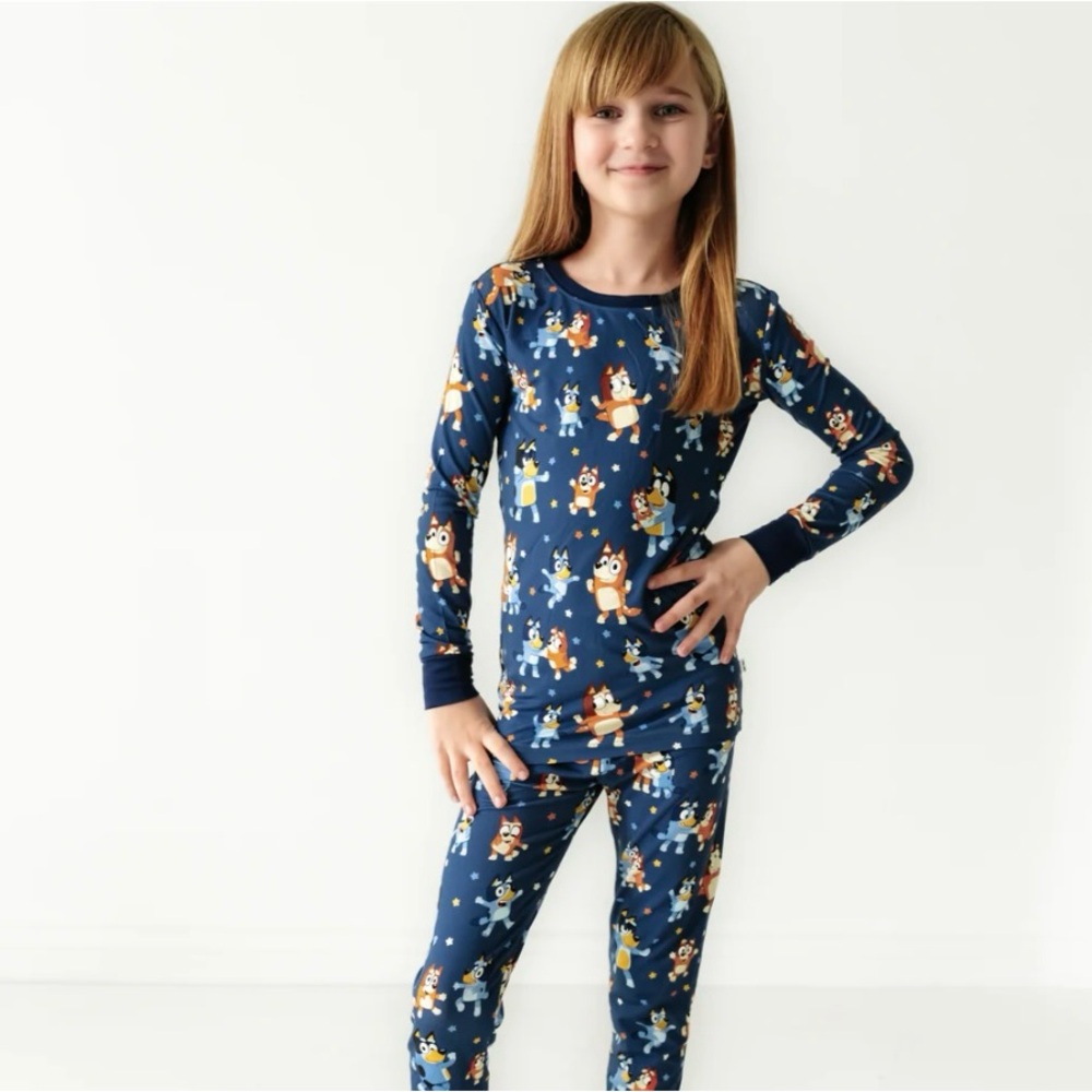 Little Sleepies Bluey Dance Mode 2 Piece Pajama Set - Size 3 Years